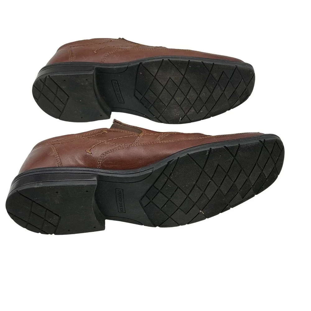 Nunn Bush Mens Brown Leather Slip On Loafer Comfort Gel Dress Shoes 81809-200 8M